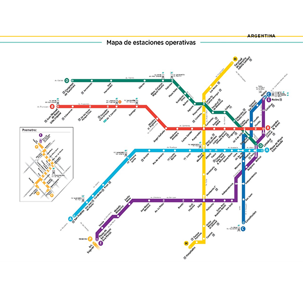 Subte map - Metro map Buenos Aires